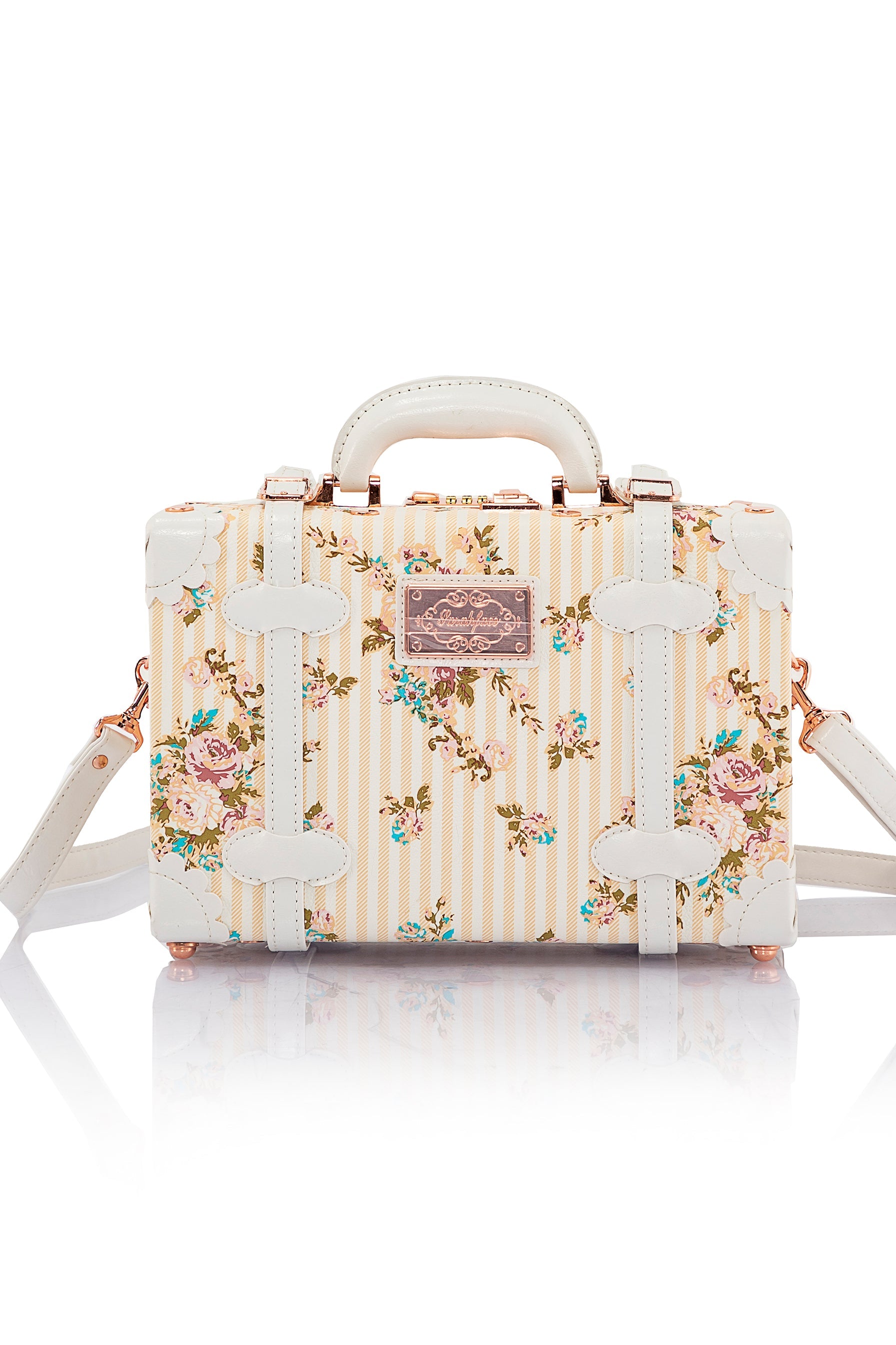 SarahFace Train Case - Beige Floral's