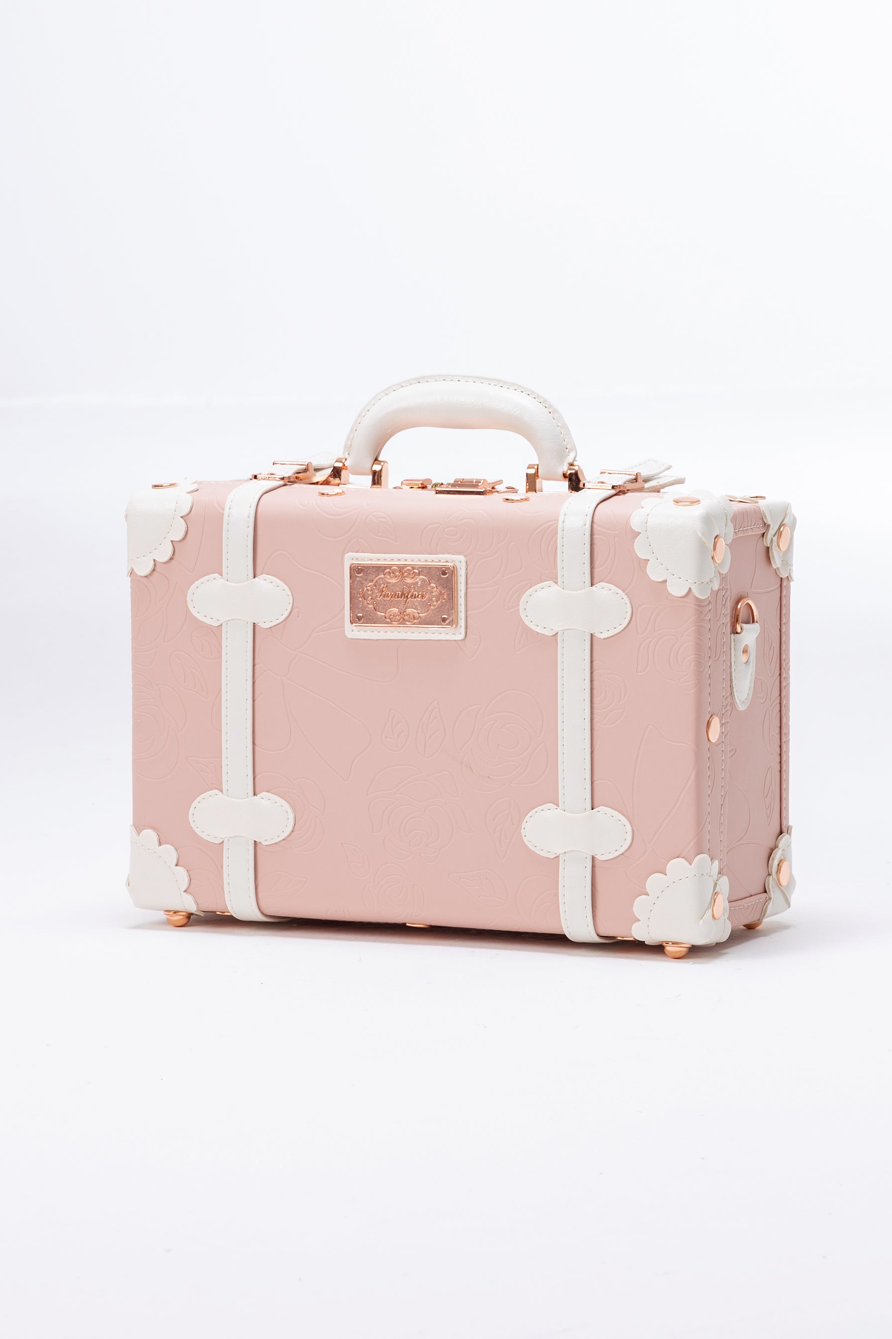 SarahFace 3 Pieces Luggage Set - Embossed Pink's