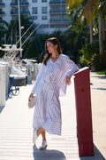 Cotton Gaucho Pants - Nautical Stripe