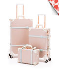 Minimalism 3 Pieces Luggage Set - Cherry Pink's