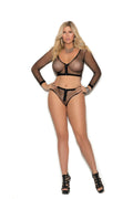 Love Spark Cove | Intimate Apparel, Pleasure Shop & Free Shipping Long Sleeve Fence Net Cami Top With Zip Front And Matching 