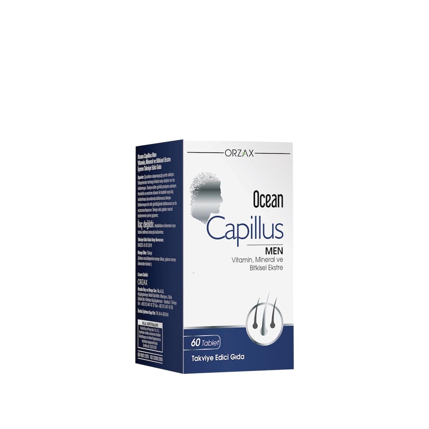 Orzax Ocean Capillus Men 60 Tablet - Men's Hair Growth Supplement & Health Support