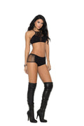 Love Spark Cove | Intimate Apparel, Pleasure Shop & Free Shipping Opaque Bralette And Booty Shorts With Cut Out Detailing — m