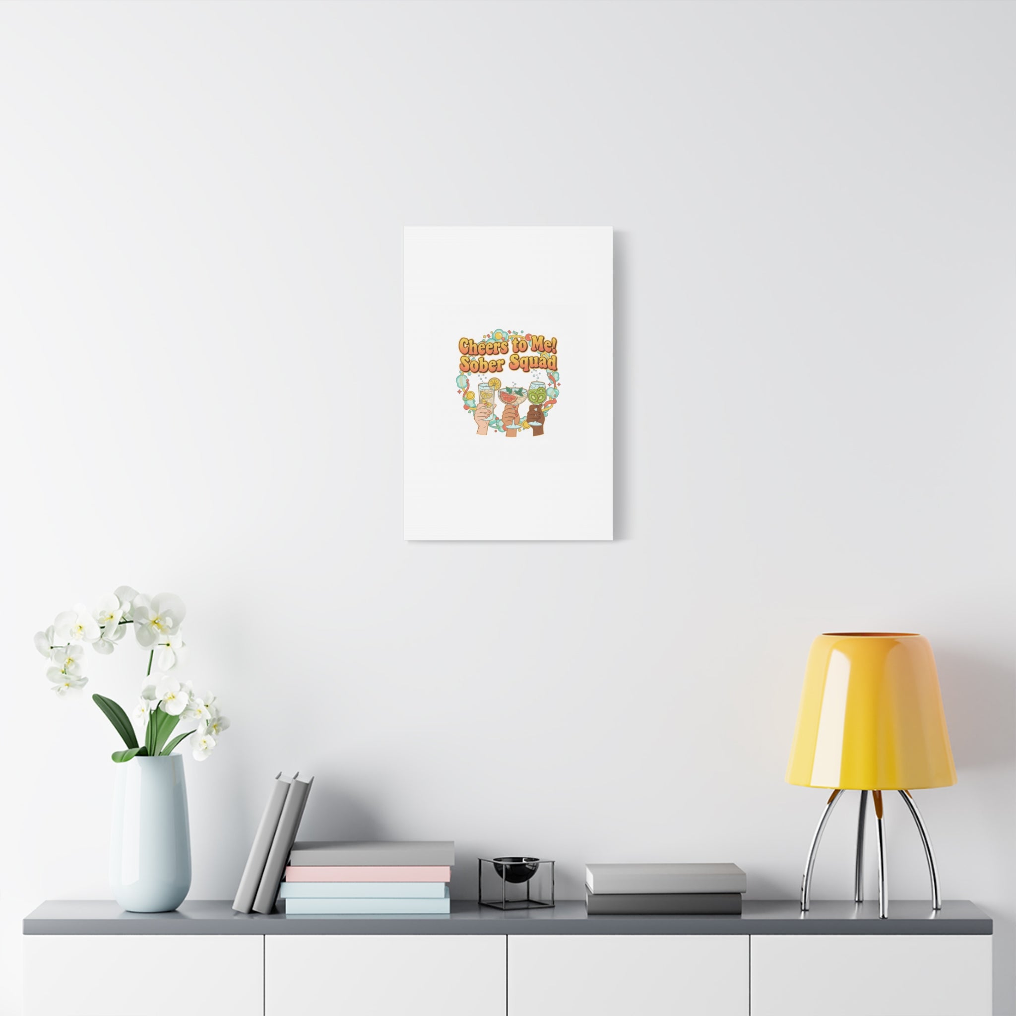 Cheers to Me Sober Squad Canvas | Dry January Mocktail Art