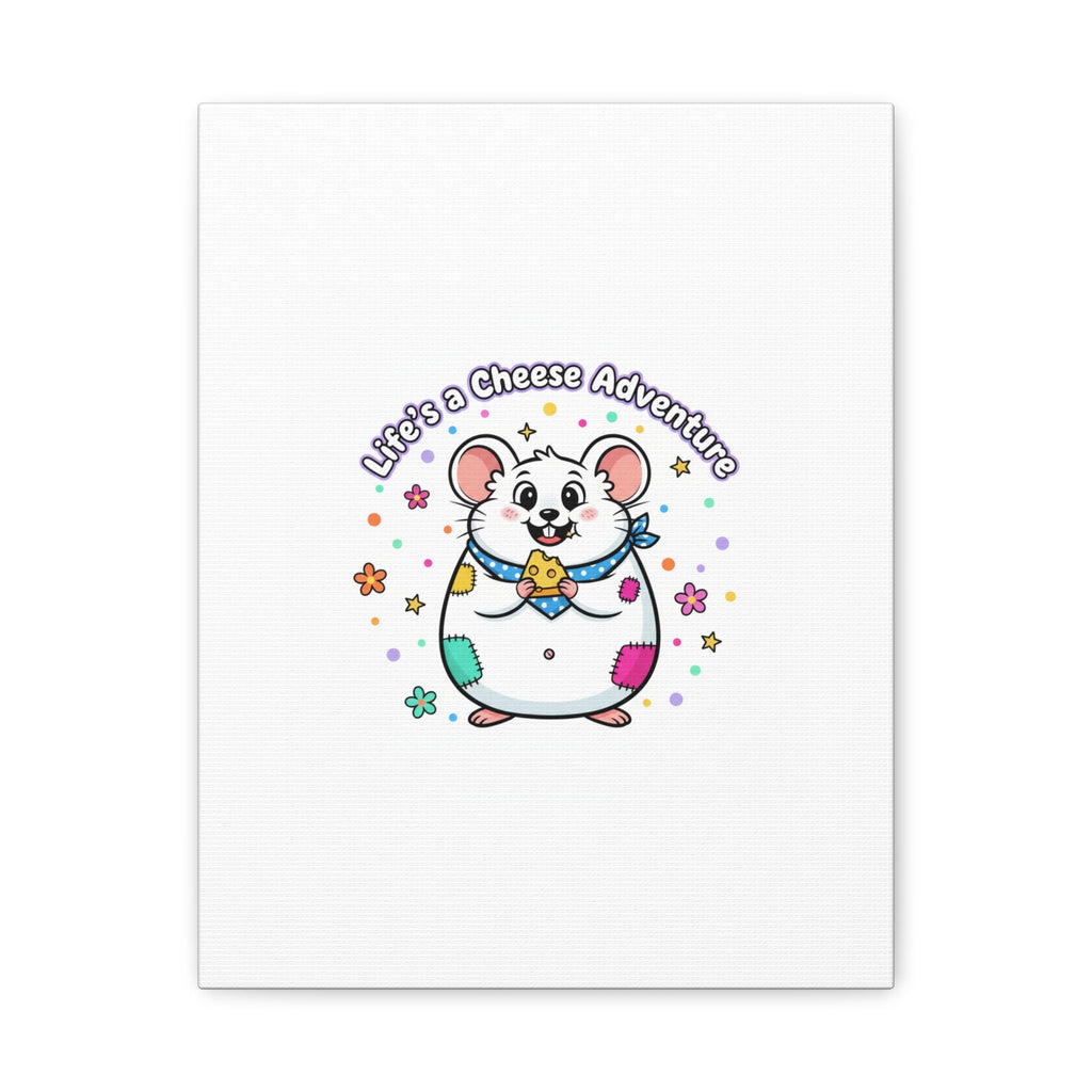 Life's a Cheese Adventure Canvas | Rodent-Core rat art print