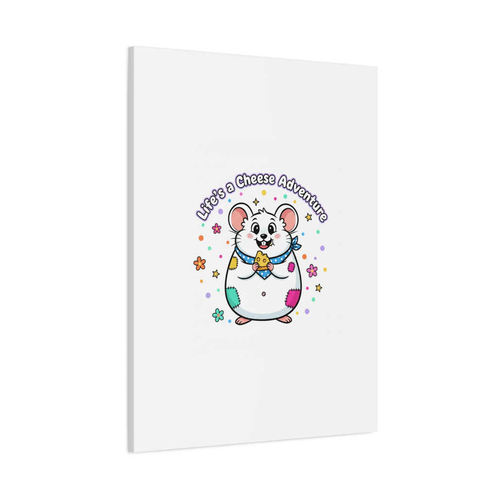 Life's a Cheese Adventure Canvas | Rodent-Core rat art print