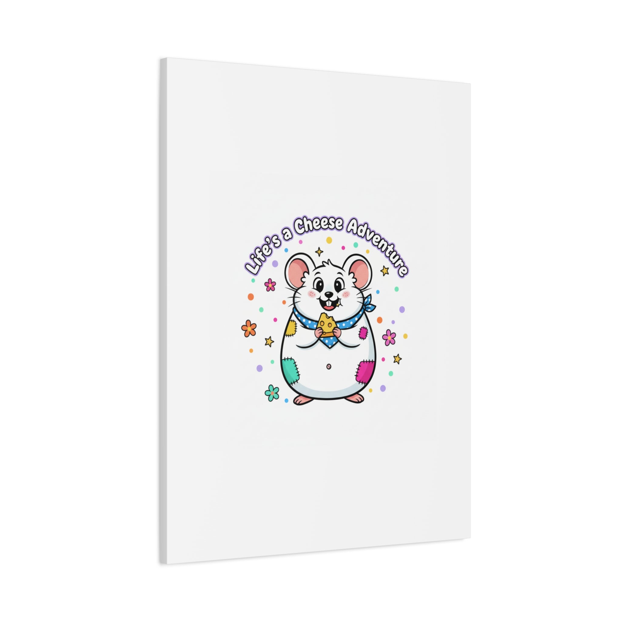 Life's a Cheese Adventure Canvas | Rodent-Core rat art print