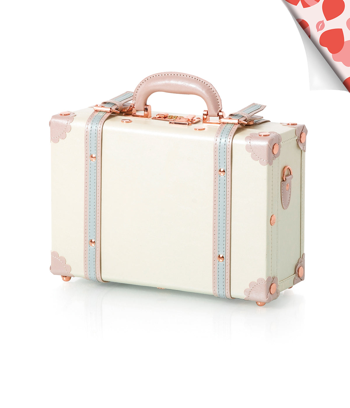 Minimalism Train Case - Cream White's