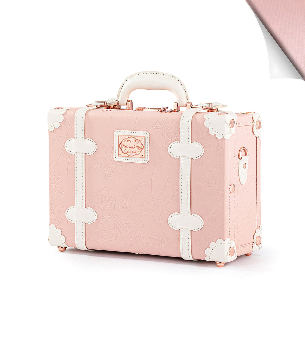 Botanica Train Case - Embossed Pink