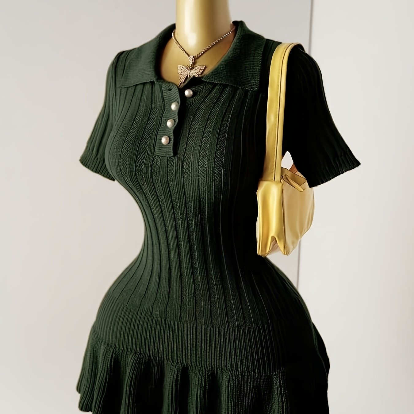 MyClosetAid Short Sleeve Sweater Dress — in-use photo