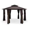 [13X15FT] Alora Hardtop Hexagonal Gazebo With Curtains And Netting [No Furniture] (SAK60713) – SAKSBY WHOLESALE, view 9