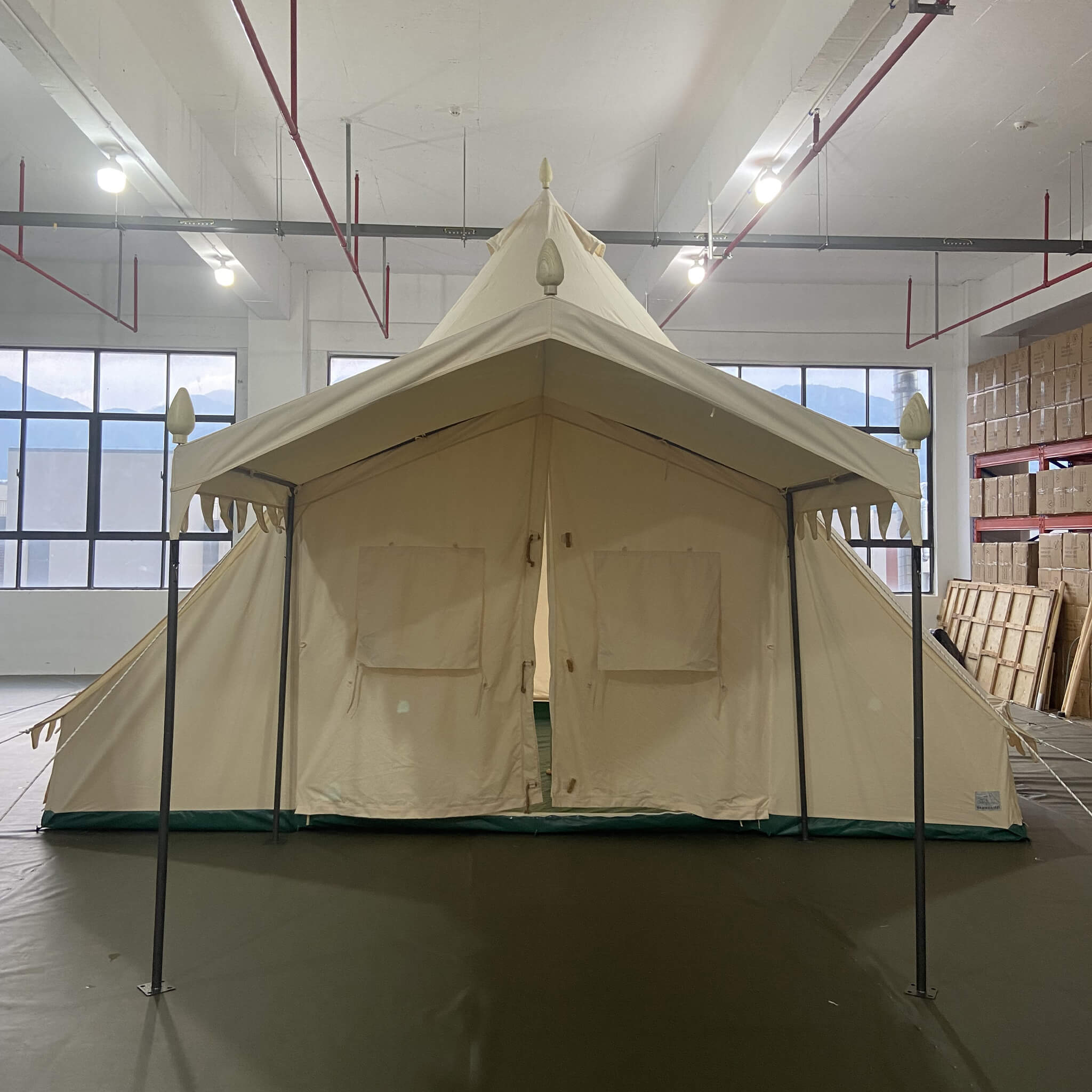 [13X19FT] Extra-Large Heavy-Duty Outdoor Four Seasons Glamping Canvas Bell Yurt Tent (SAK45688) – SAKSBY WHOLESALE, view 3