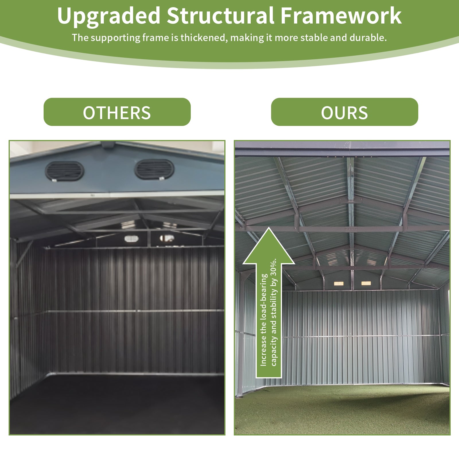 [13x20FT] Alora Large Heavy-Duty Outdoor Metal Storage Shed With Double Doors (SAK65331) – SAKSBY WHOLESALE, view 7