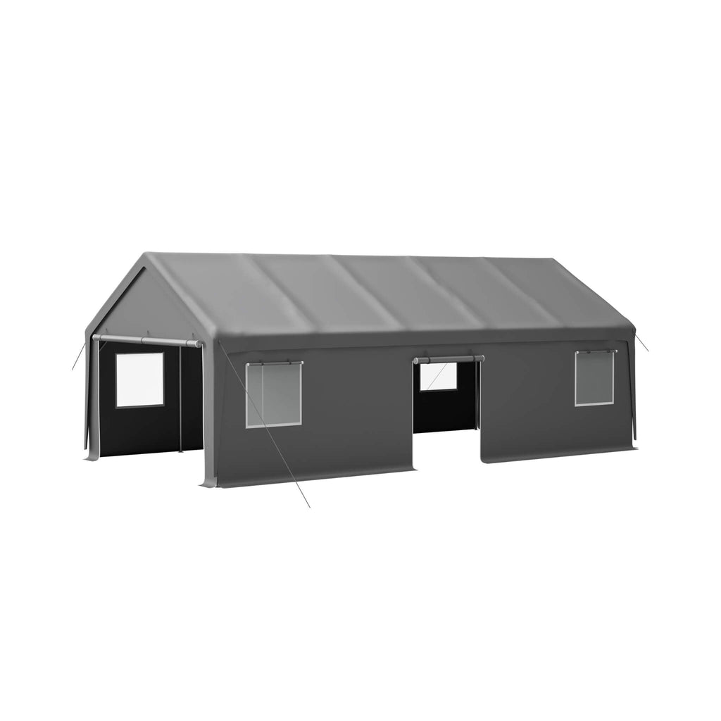 [13X26FT] Alora Heavy-Duty Carport Canopy With Roll-Up Doors And Windows (SAK14975) – SAKSBY WHOLESALE, view 12
