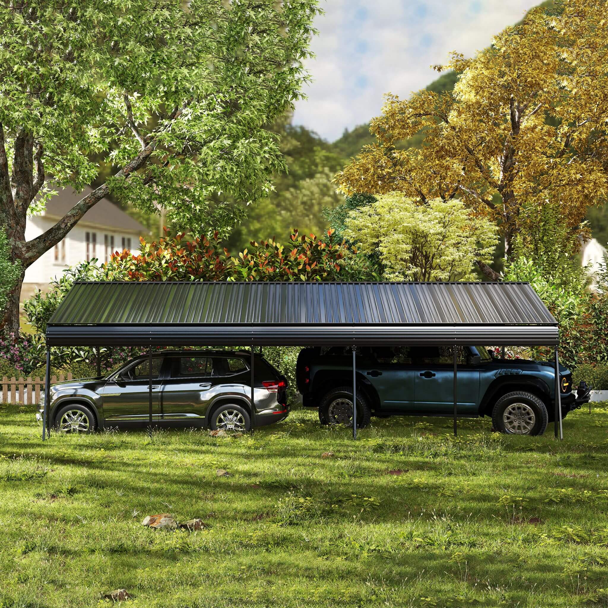 [13X26FT] Alora Heavy-Duty Weather-Resistant Outdoor Carport With Protective Film (SAK82451) – SAKSBY WHOLESALE, view 13