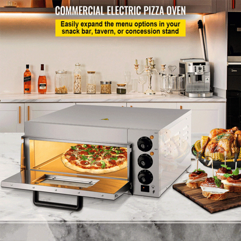14-Inch Electric Single Deck Countertop Commercial Pizza Oven (SAK92582) – SAKSBY WHOLESALE, view 11