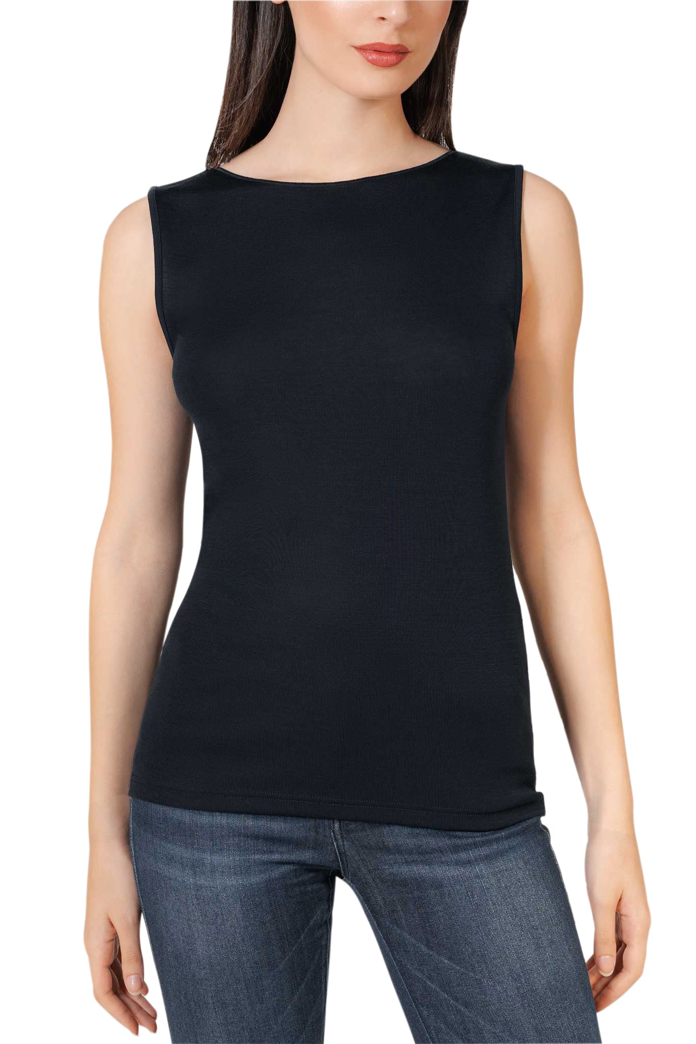 tittimitti EGI ® Luxury Merino Wool Silk (85% Wool 15% Silk) Tank Top. Proudly Made in Italy.(1401) — main product shot