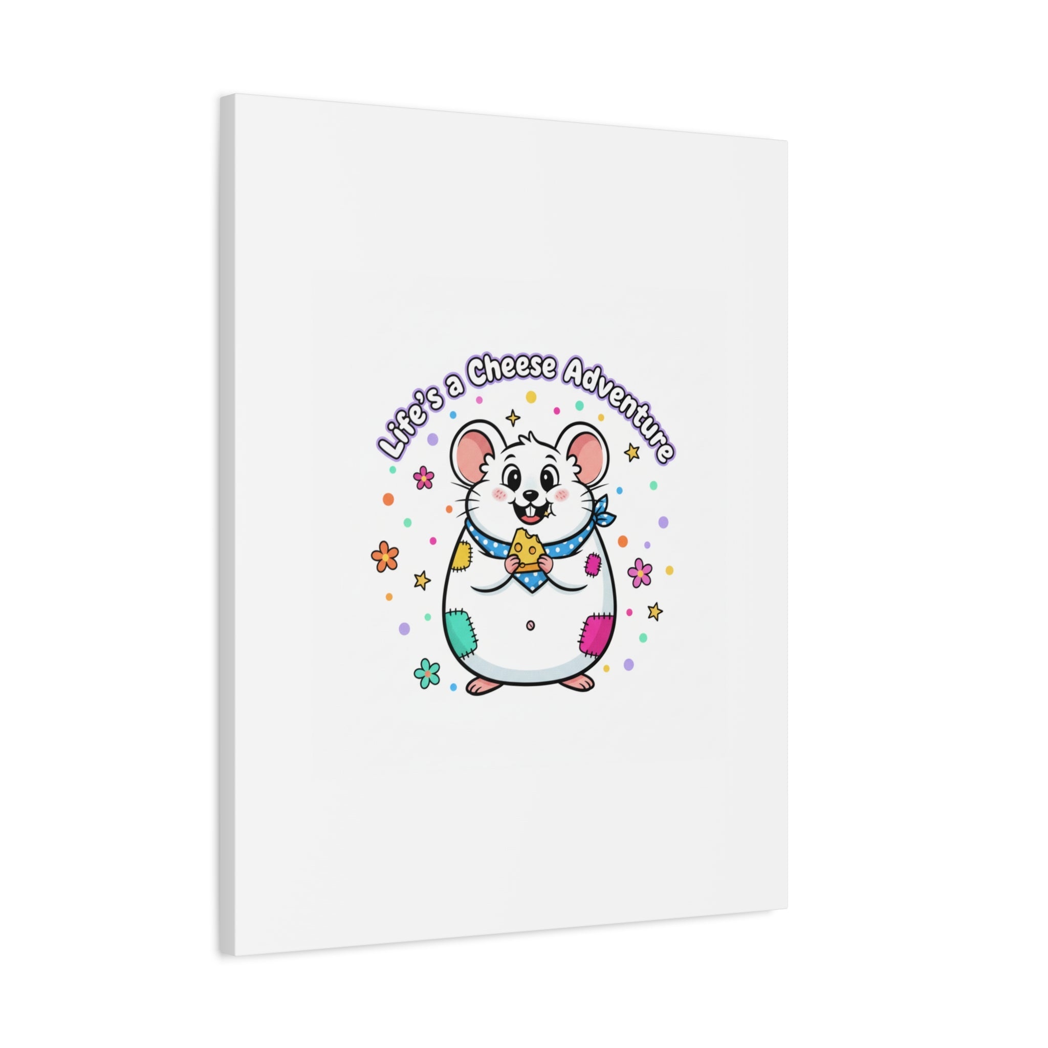 Life's a Cheese Adventure Canvas | Rodent-Core rat art print