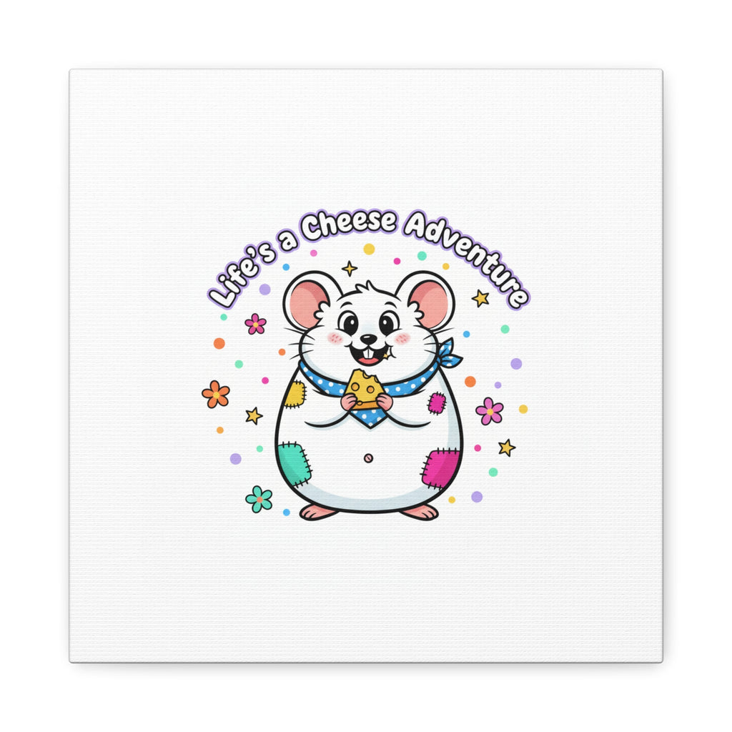 Life's a Cheese Adventure Canvas | Rodent-Core rat art print
