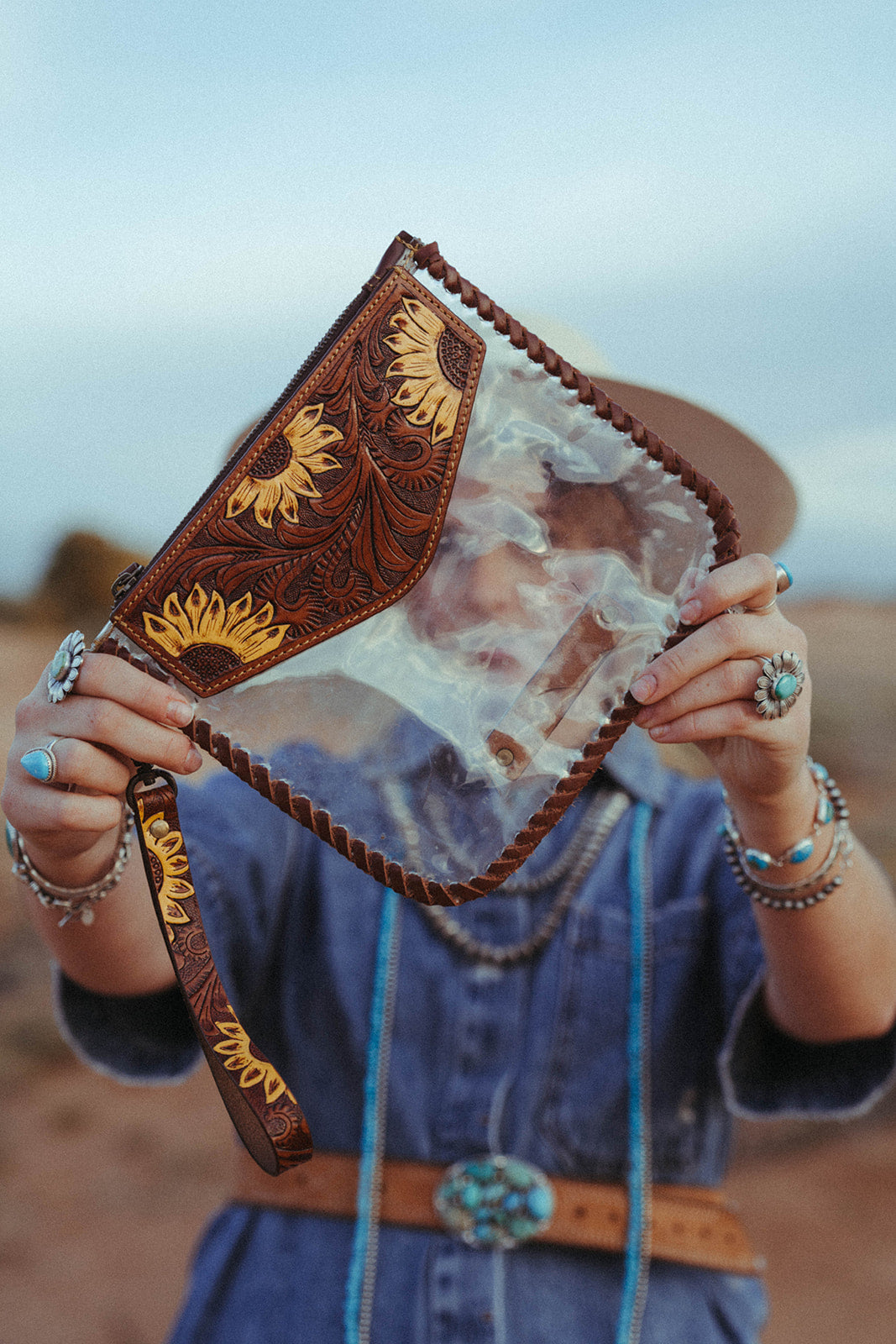 Haute Southern Hyde The Sunflower Fields Clear Bag, a Haute Southern Hyde by Beth Marie Exclusive — main product shot