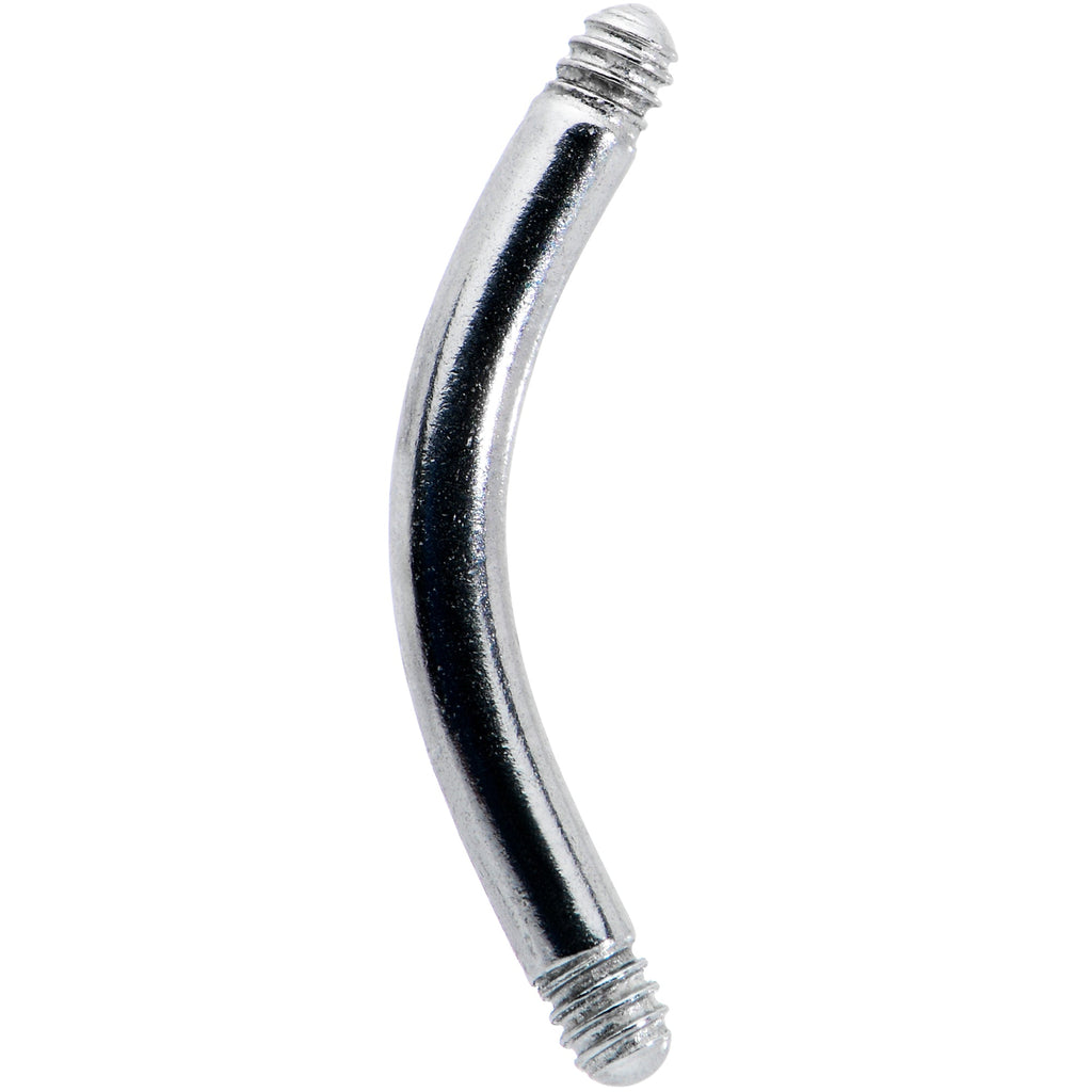 BodyCandy 14G 316l Stainless Steel Replacement Curved Barbell 3/8 — detail close-up