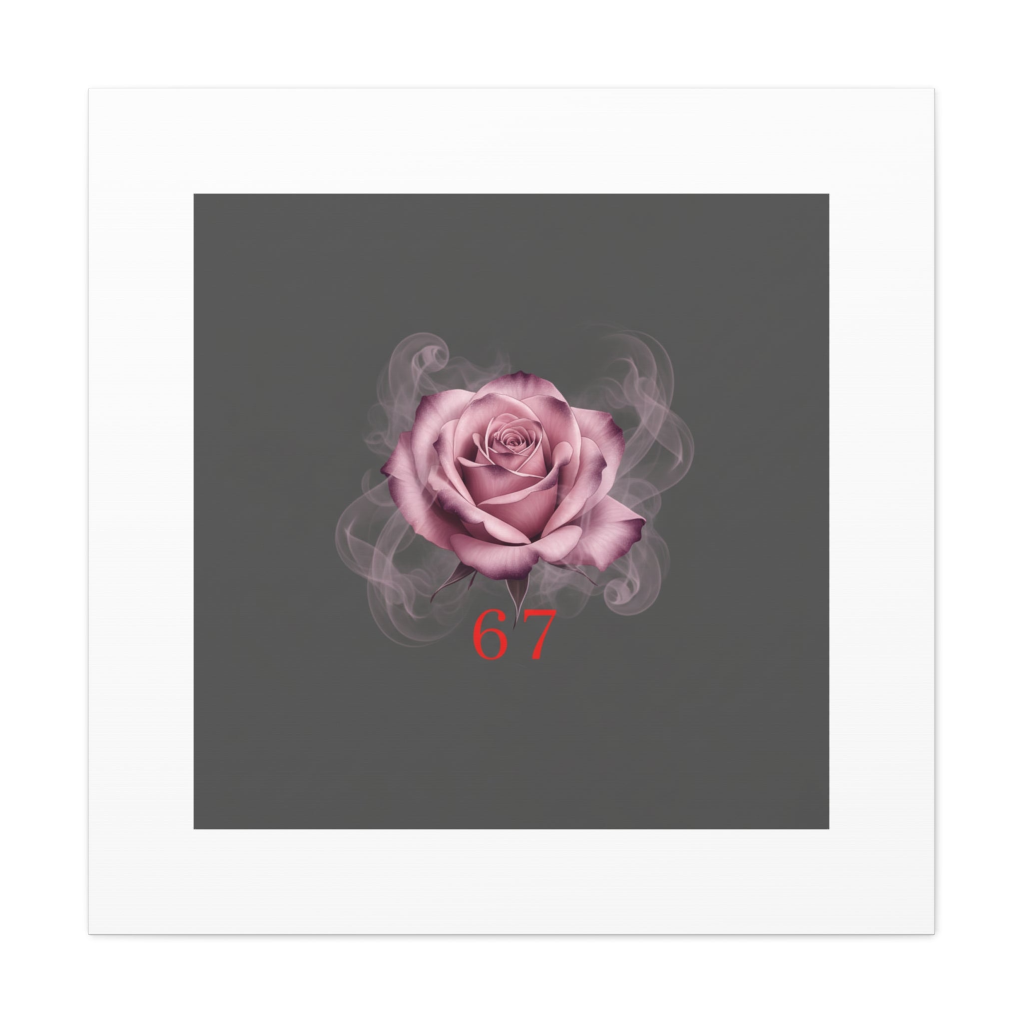 6 7 Valentine's Canvas | Viral Gothic Rose Wall Art | 6 7 Meaning Dark Romance
