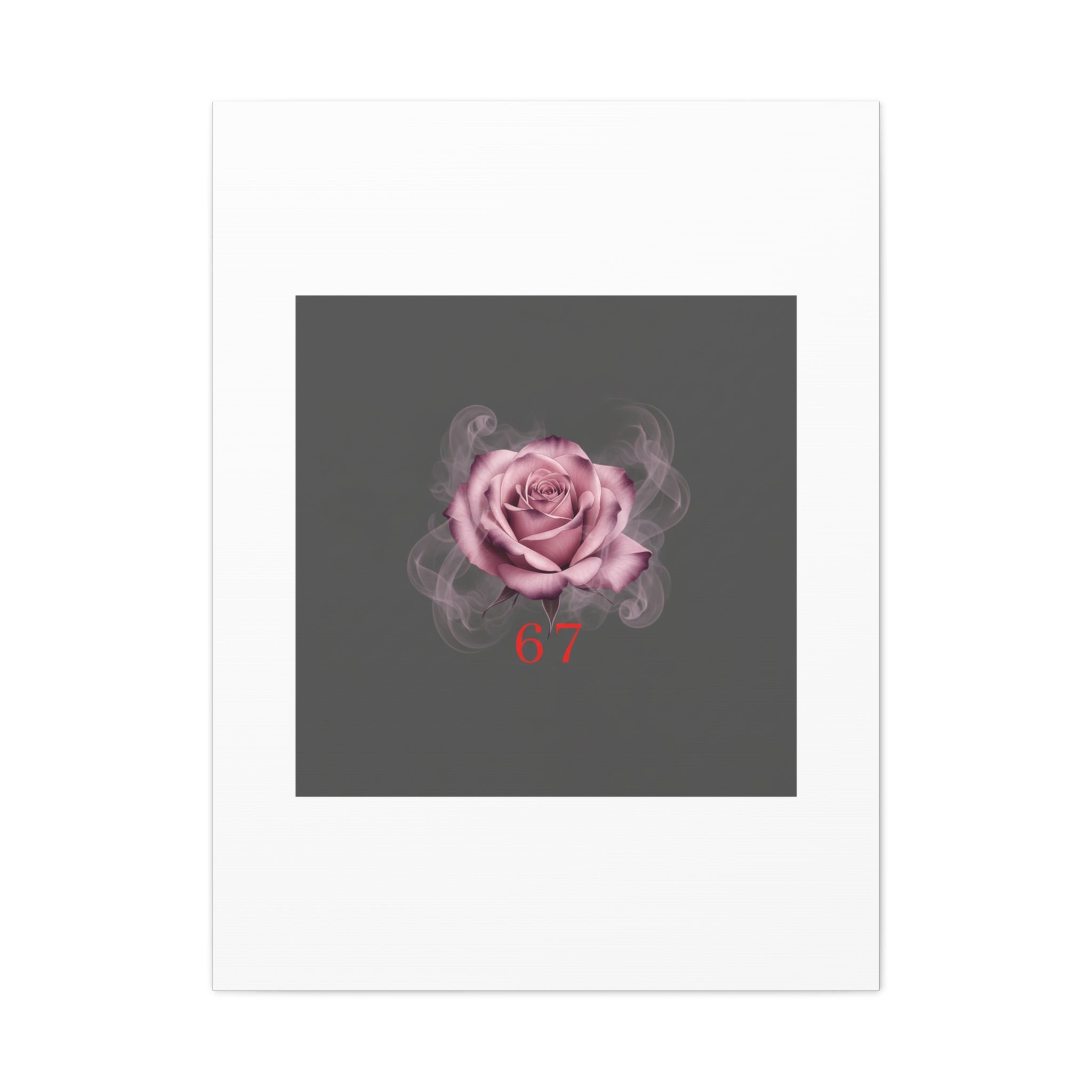 6 7 Valentine's Canvas | Viral Gothic Rose Wall Art | 6 7 Meaning Dark Romance
