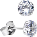 BodyCandy 14k White Gold .23 Carat Cubic Zirconia Solitaire Stud Earrings — main product shot