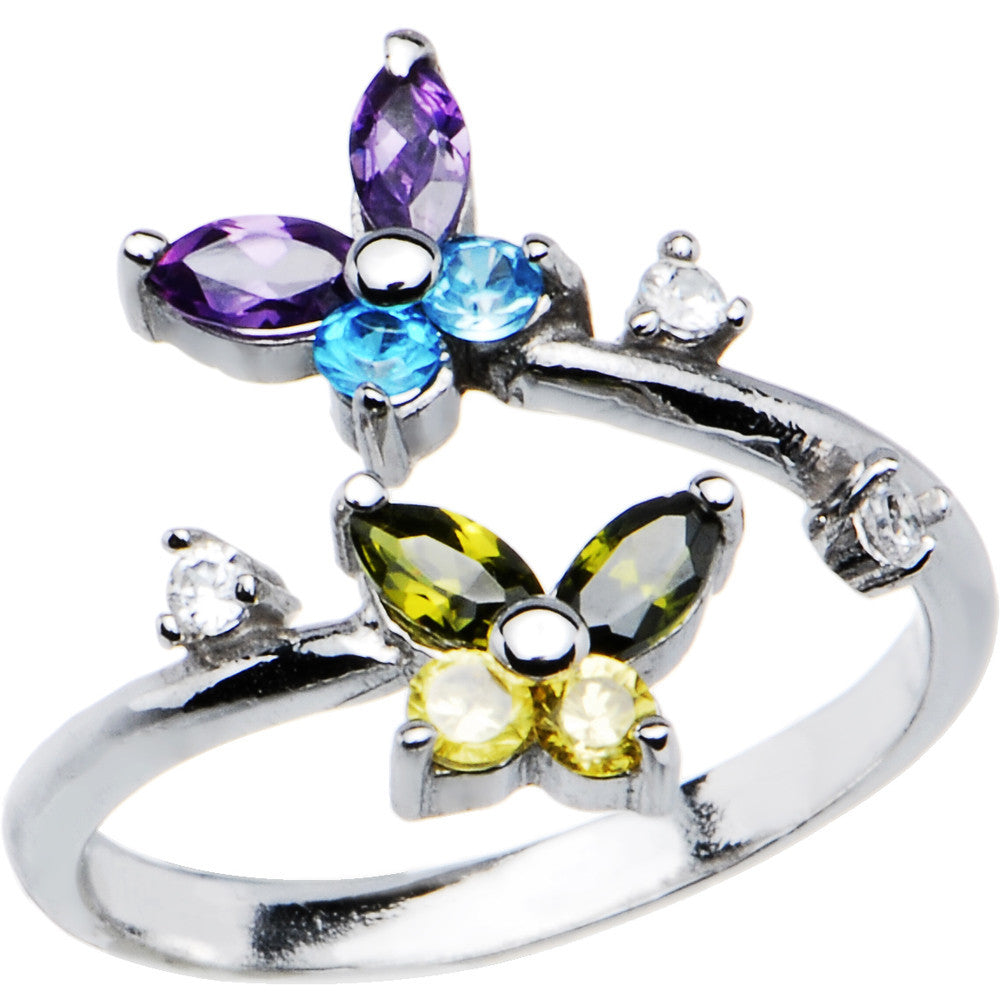 BodyCandy Sterling Silver 925 Cubic Zirconia Butterfly Toe Ring — main product shot