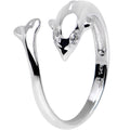BodyCandy Sterling Silver 925 Cubic Zirconia Dolphin Toe Ring — main product shot