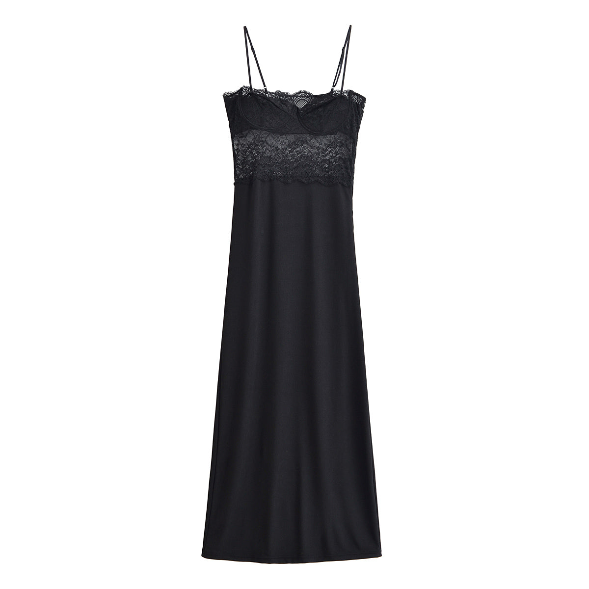 Bella Mia Women Clothing Spring Sexy Lace Splicing Sling Dress — branding close-up