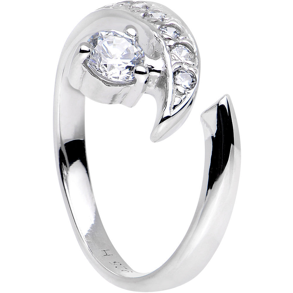 BodyCandy Sterling Silver 925 Cubic Zirconia Solitaire Toe Ring — main product shot