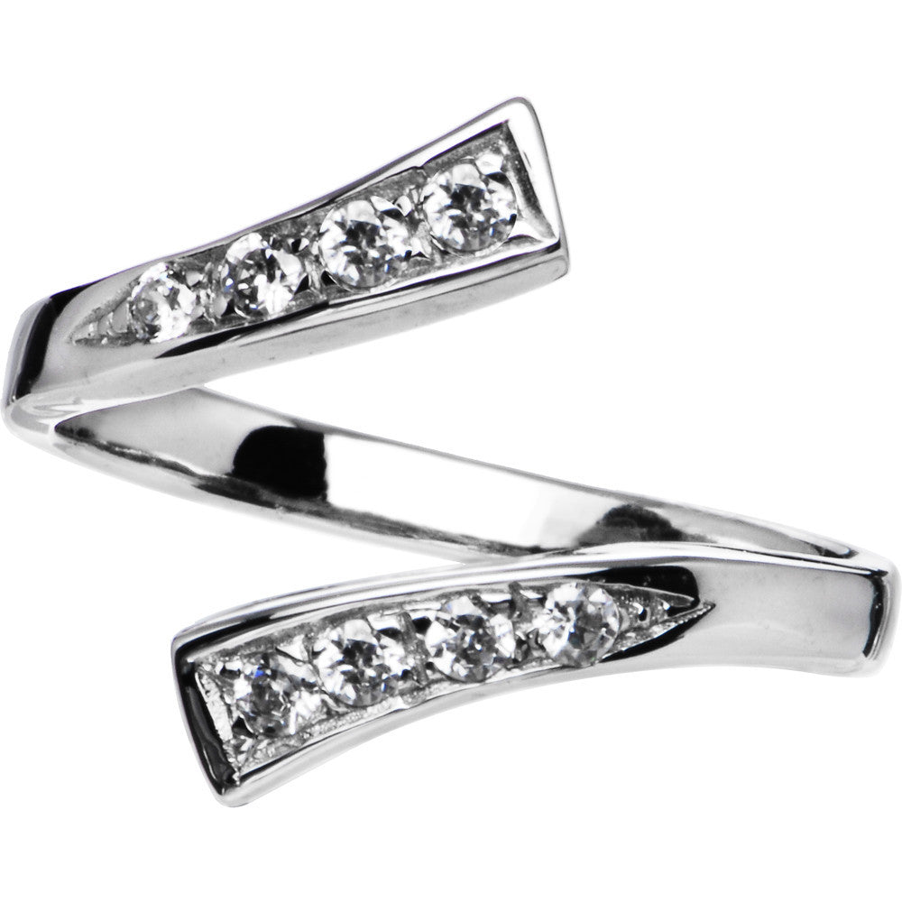 BodyCandy Sterling Silver 925 Cubic Zirconia Classic Toe Ring — main product shot