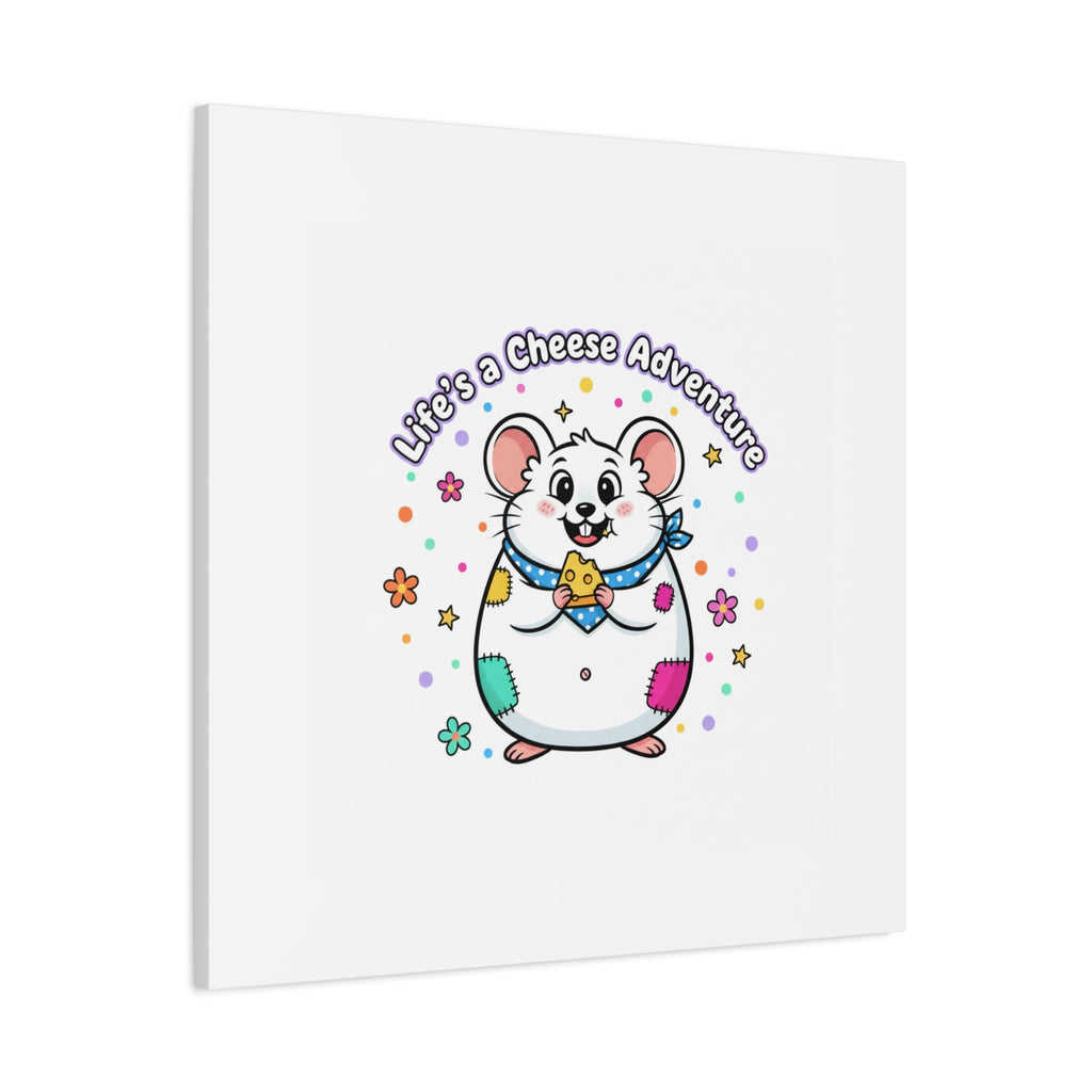 Life's a Cheese Adventure Canvas | Rodent-Core rat art print