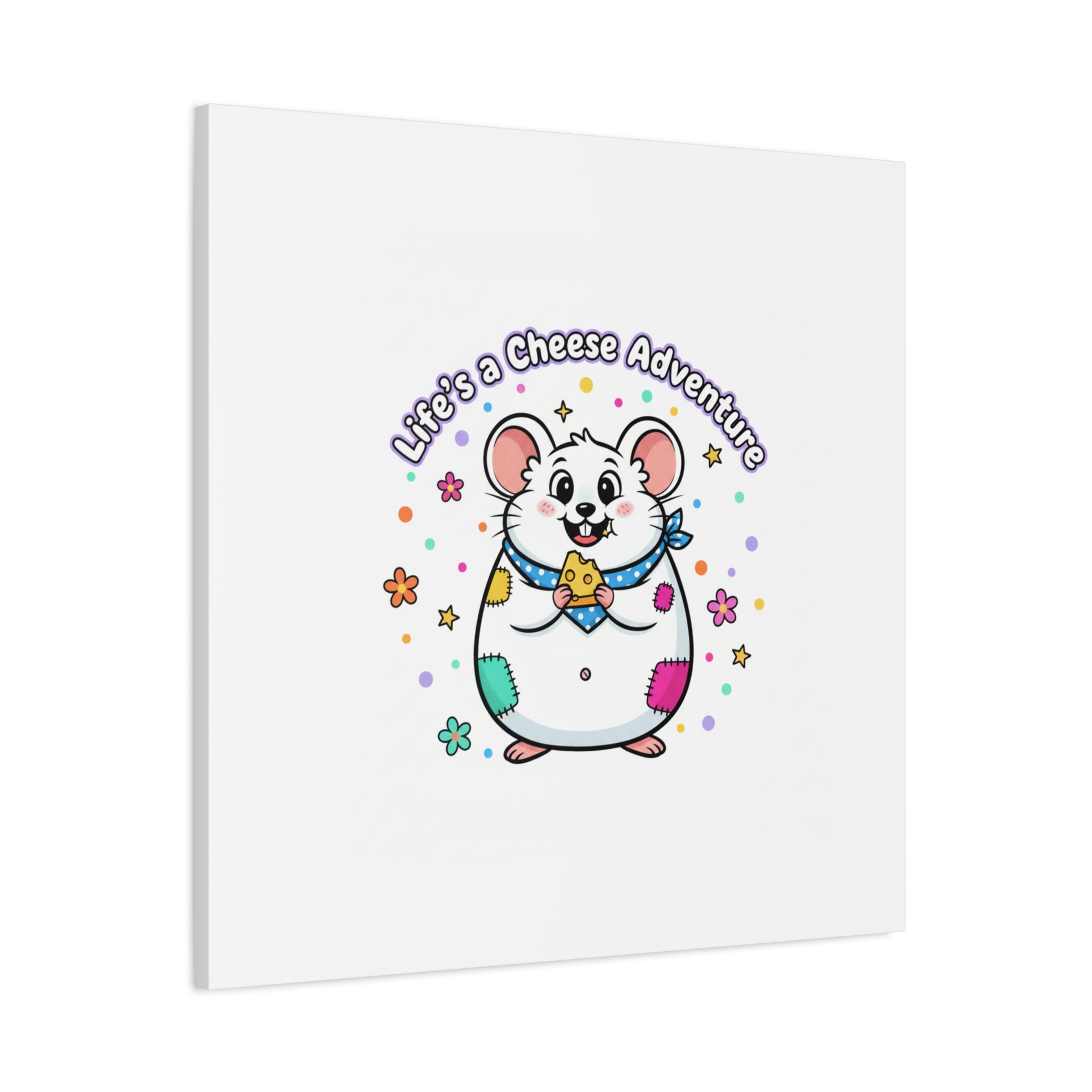 Life's a Cheese Adventure Canvas | Rodent-Core rat art print