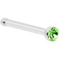 BodyCandy 20G Stainless Steel Green Gem Micro Nose Bone — main product shot