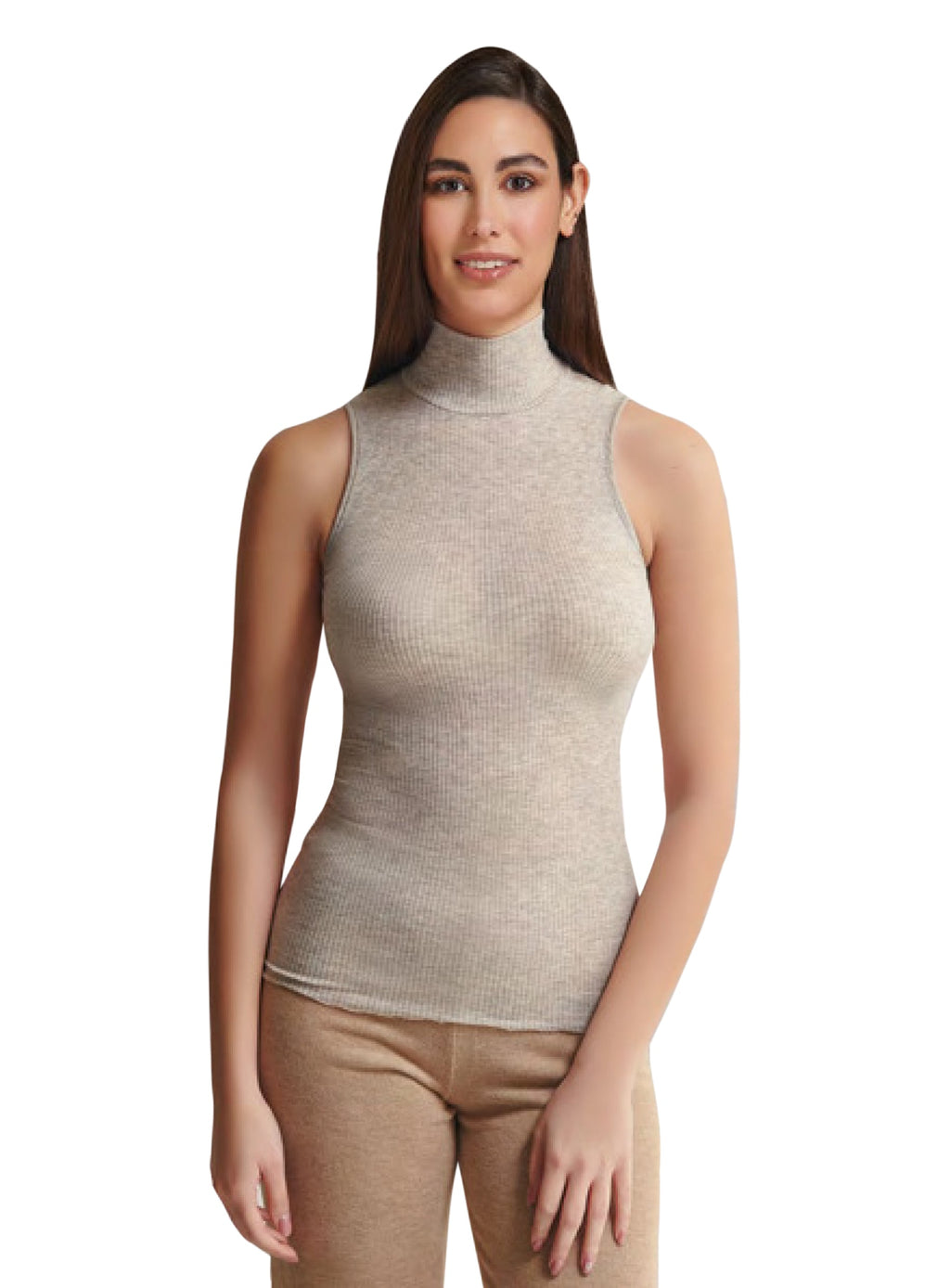 tittimitti EGi Luxury Wool Silk Turtleneck Sleeveless Top. Proudly Made in Italy (1484) — comparison shot