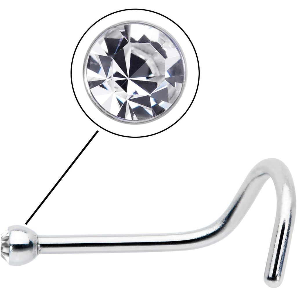 BodyCandy 20G Stainless Steel Crystalline Gem Micro Nose Ring Twister — lifestyle context