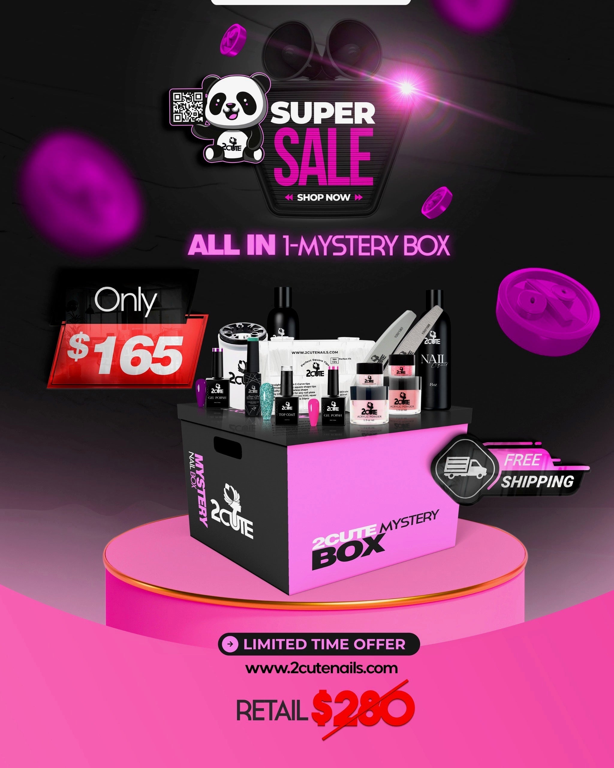 All In 1 Mystery Box Free shipping – 2Cute Nails