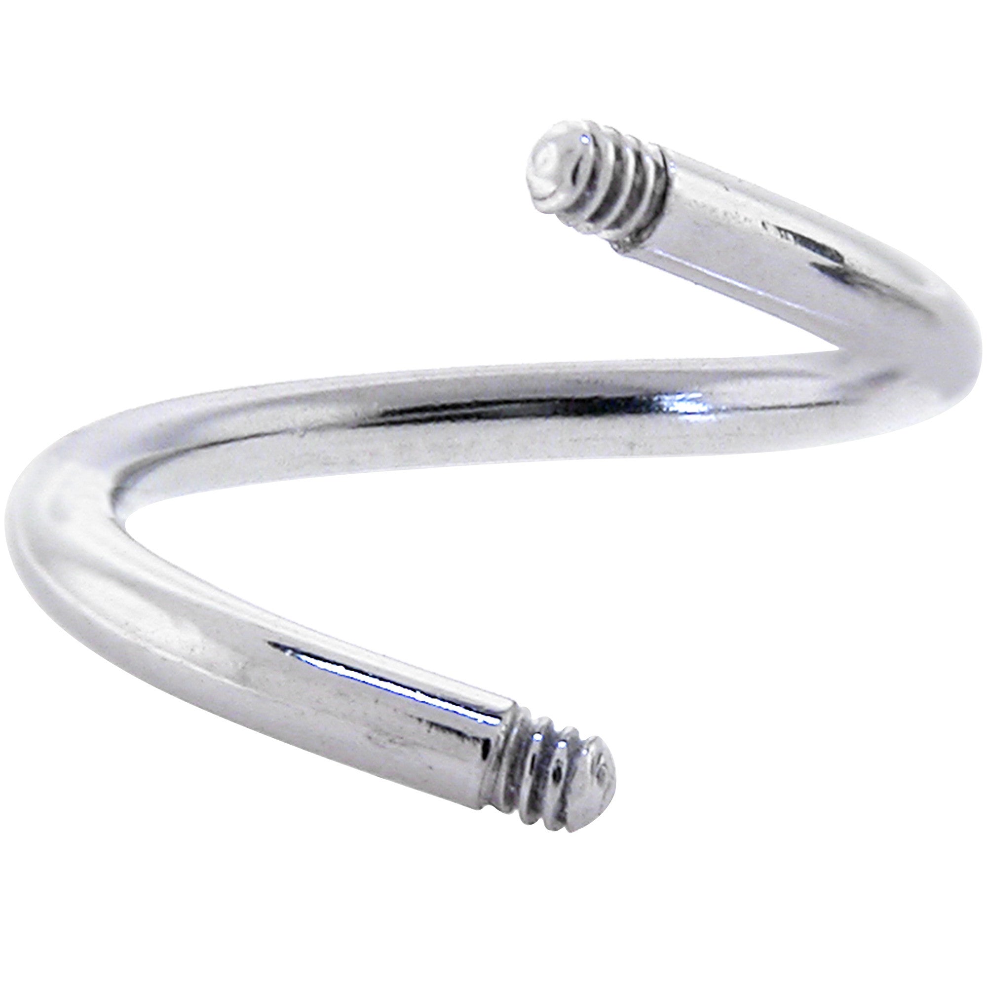 BodyCandy 14G Threaded 316l Stainless Steel Spiral Twist Shaft 7/16 — main product shot
