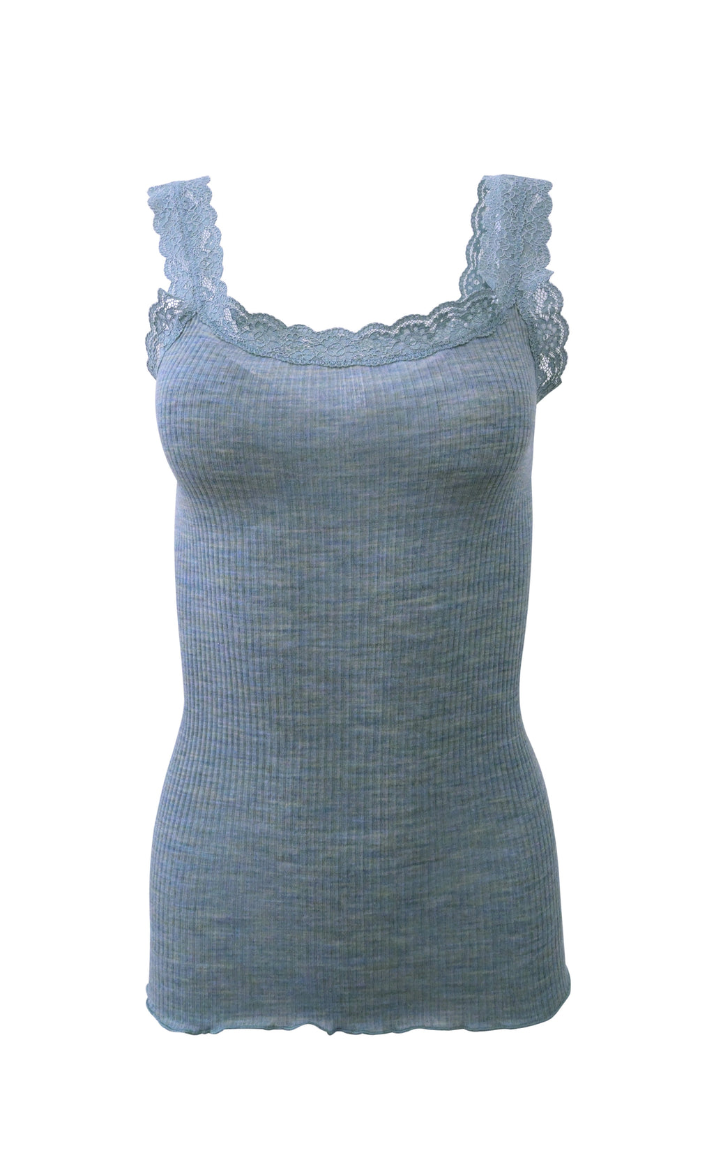 tittimitti EGi Luxury Wool Silk Lace Trim Tank Top. Proudly Made in Italy (1491) — feature highlight