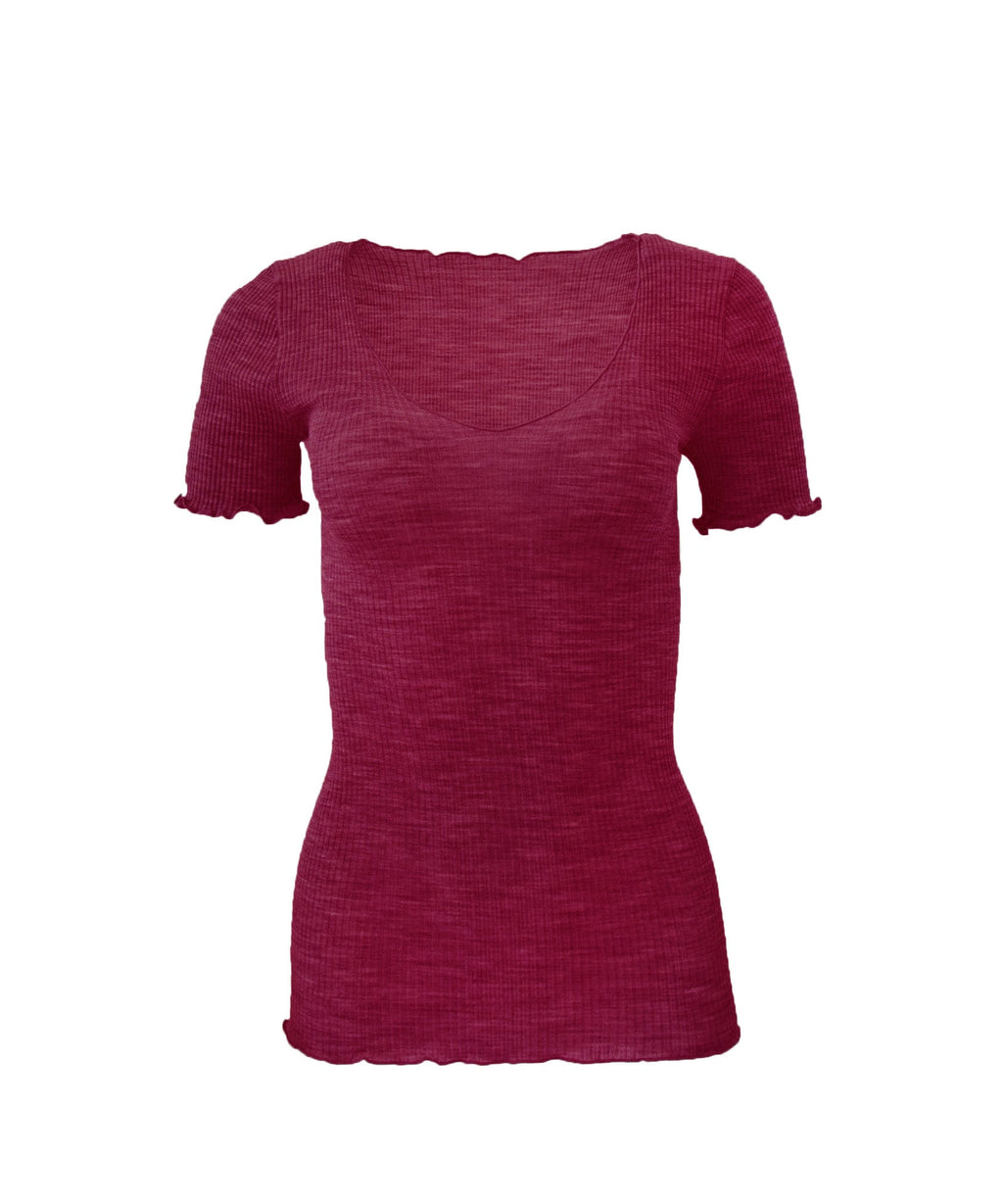 tittimitti EGi Luxury Wool Silk Women's T-Shirt. Proudly Made in Italy (1495) — back view