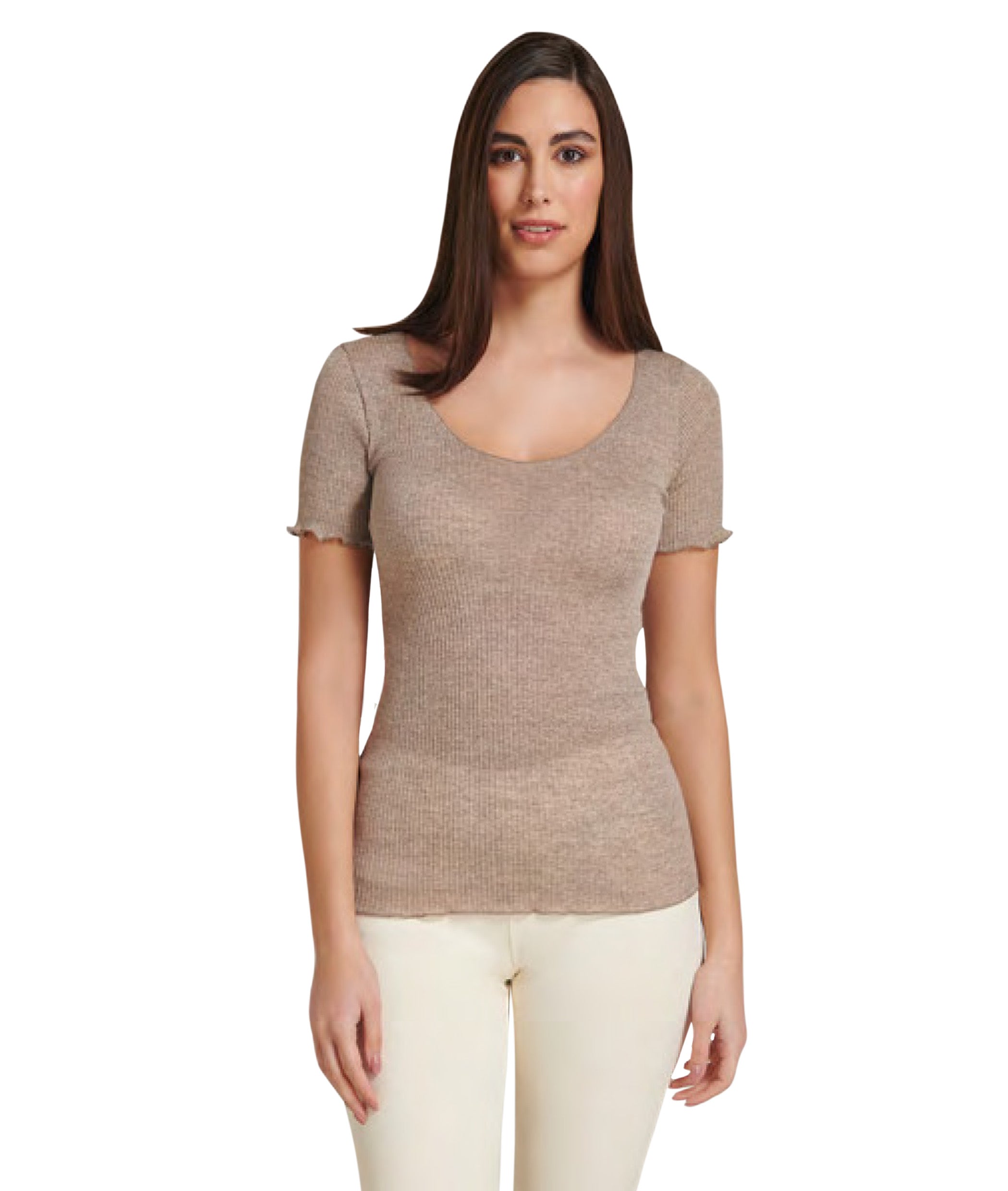 tittimitti EGi Luxury Wool Silk Women's T-Shirt. Proudly Made in Italy (1495) — in-use photo