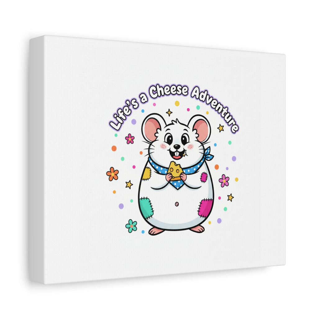 Life's a Cheese Adventure Canvas | Rodent-Core rat art print