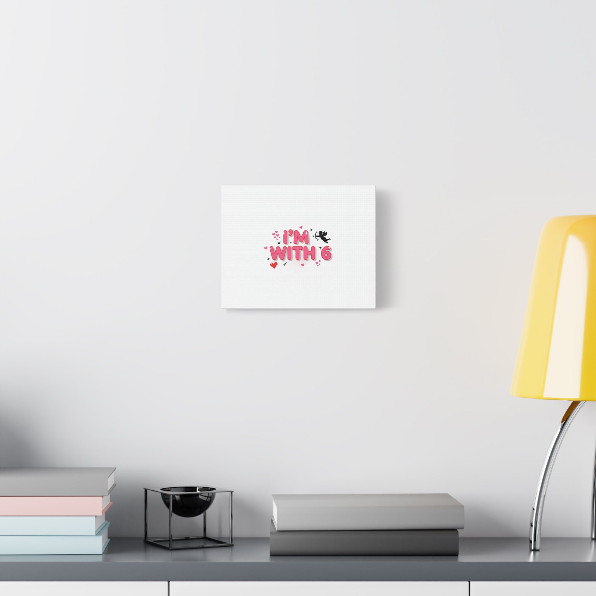 Valentine's 'I with 6 for 7' Meme Matte Canvas Art