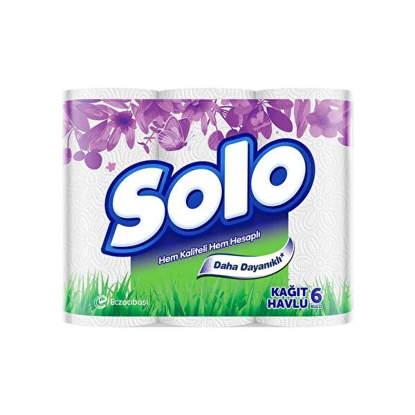 Solo Ultra-White Paper Towels 6-Roll Pack - Absorbent, Durable, and Convenient Cleaning Solution