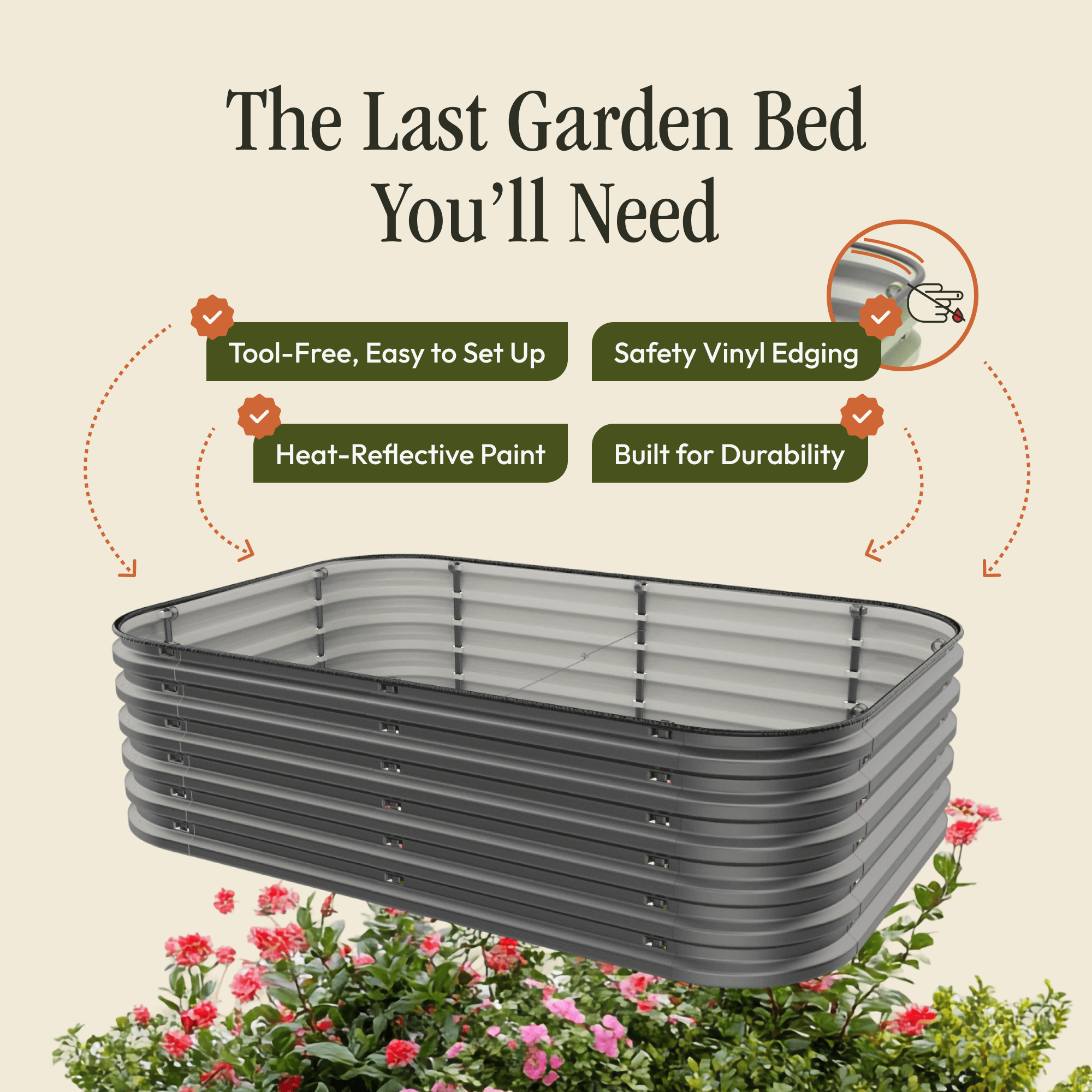 Gro-Rite "No Tools Needed" Premium Metal Raised Garden Bed Kit – Gro-Rite Garden Global LLC, view 14