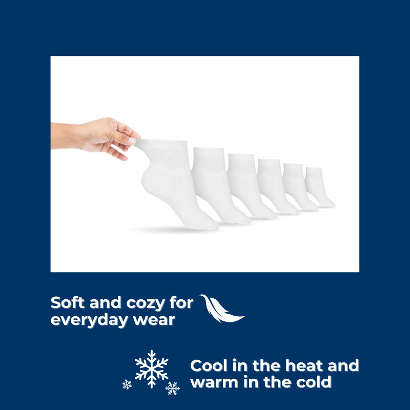 DSC Men's Cotton Diabetic Ankle Socks (6 Pair) — feature highlight