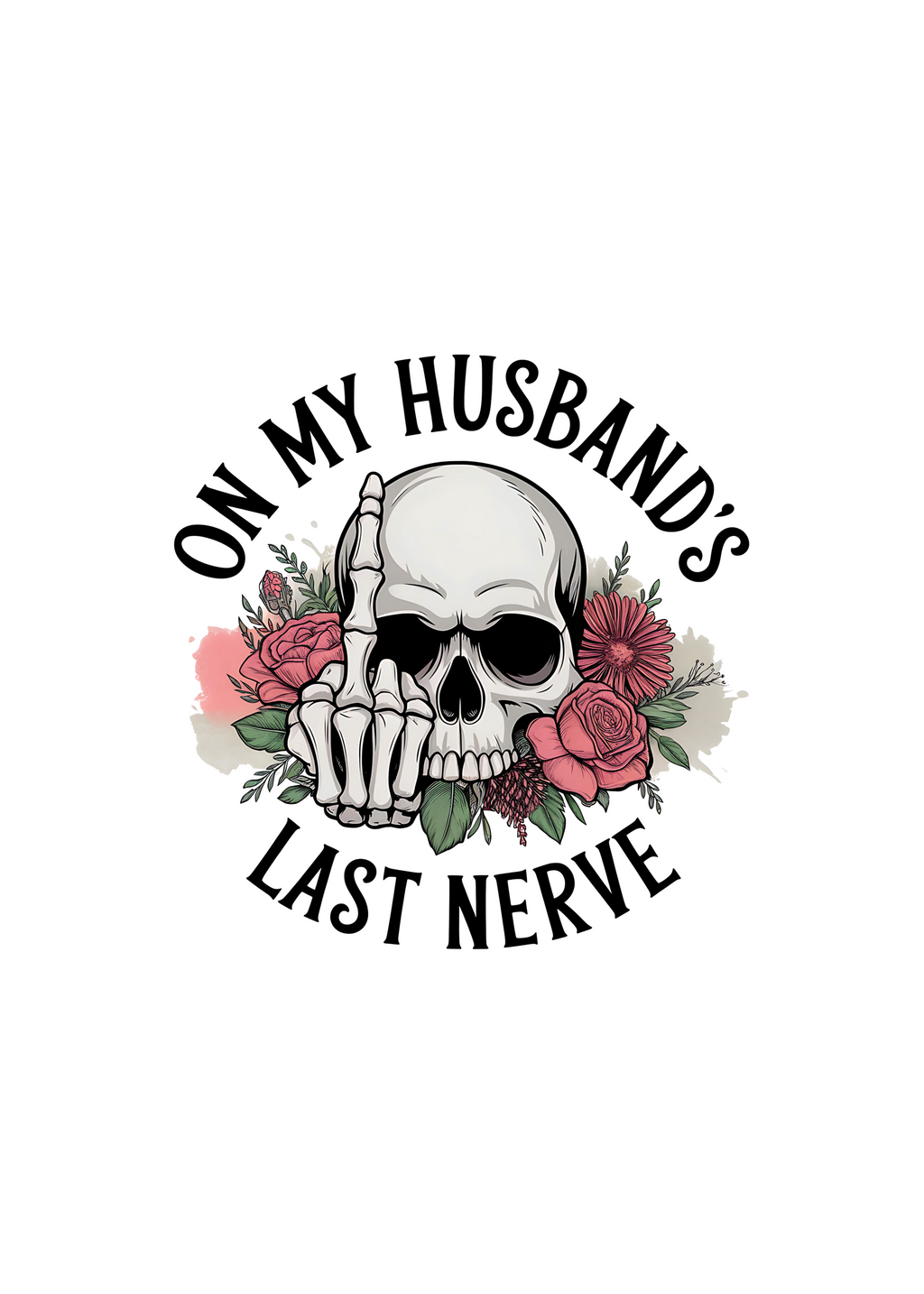 Spun Bamboo On My Husbands Last Nerve Sublimation Unisex Bamboo/Cotton Graphic T-Shirt — color detail