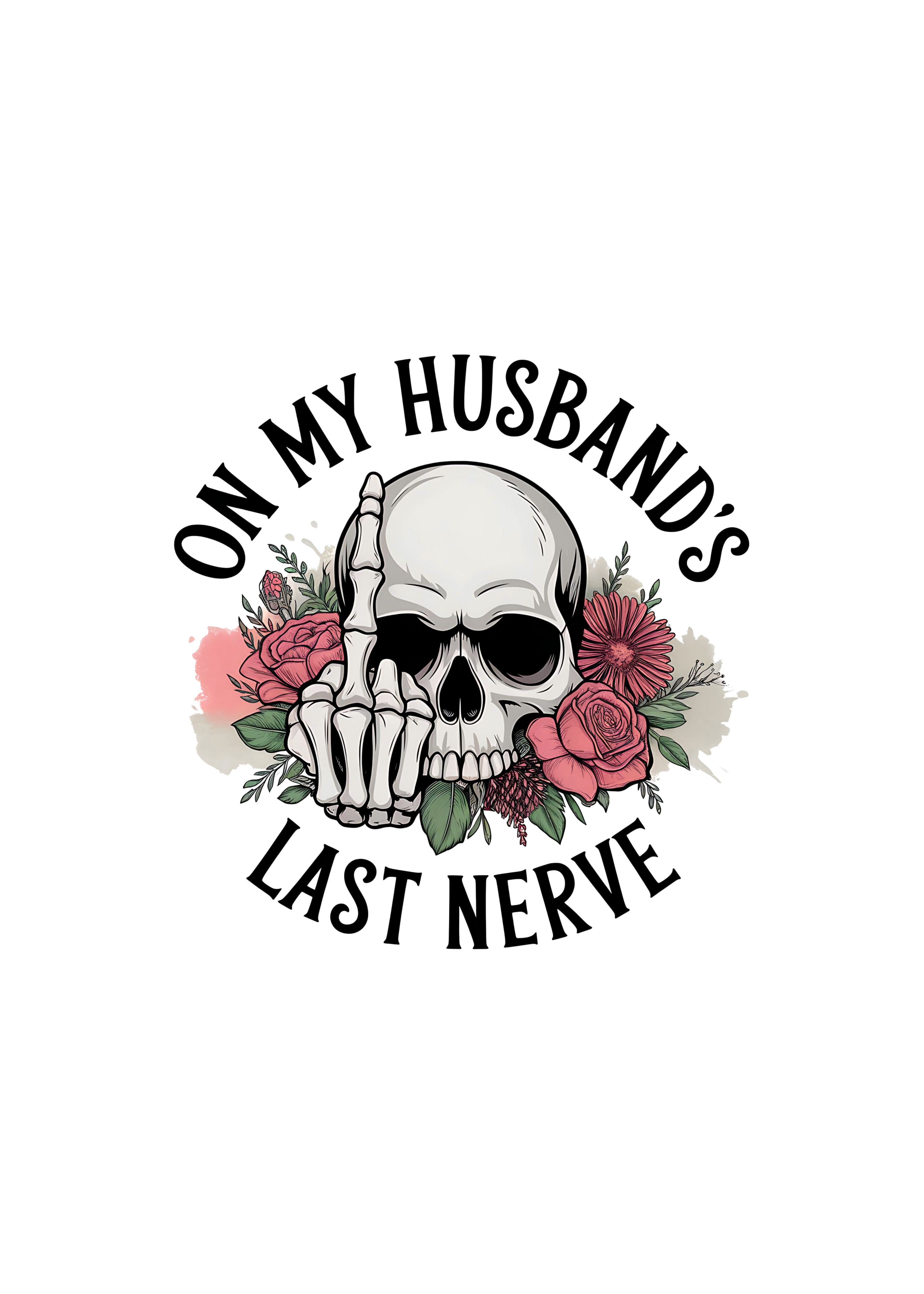 Spun Bamboo On My Husbands Last Nerve Sublimation Unisex Bamboo/Cotton Graphic T-Shirt — color detail